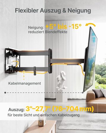 Кріплення для телевізора monTEK поворотне, до 60 кг, VESA 800x600 (60-120 дюймів)