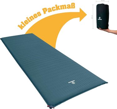 Isomatte Outdoorer Trek Bed 5 - самонадувна, XXL, 5 см, для кемпінгу та авто