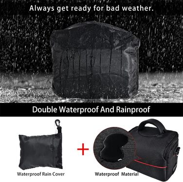 Чохол для камери FOSOTO SR-Kameratasche, чорний, водонепроникний, середній