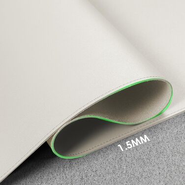 Підкладка на стіл Vicwe з PU-шкіри 80x40 см, біла. Килимок для миші, захист столу для офісу та дому