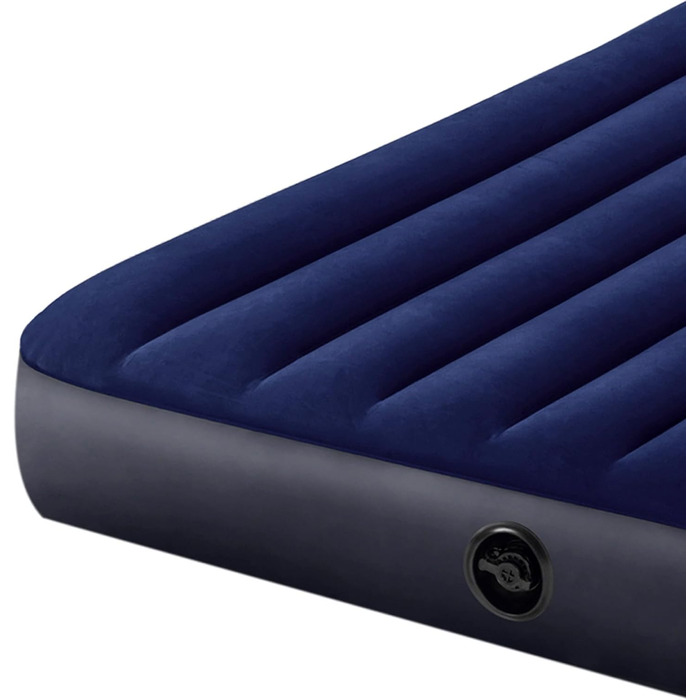 Надувний матрац Intex 64765, кольоровий, 203 x 152 x 25 см (комплект з подушкою)