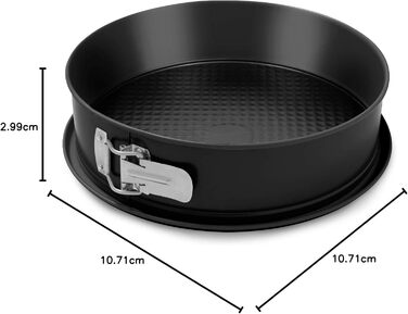 Форма для випічки 26 см Boden, сталева з подвійним антипригарним покриттям, чорна