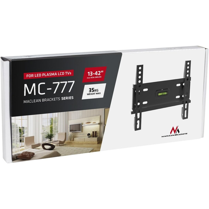 Кріплення для телевізора Maclean MC-778 для OLED, QLED, LCD, LED, Plasma телевізорів до 45 кг, 26-65