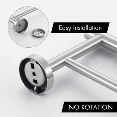 Тримач для рушників KES, подвійний, з нержавіючої сталі SUS304, 60 см, A2001S60