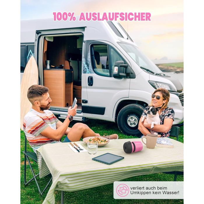 Складана пляшка для води для собак Lesotc 520мл, рожева, для прогулянок, подорожей та кемпінгу