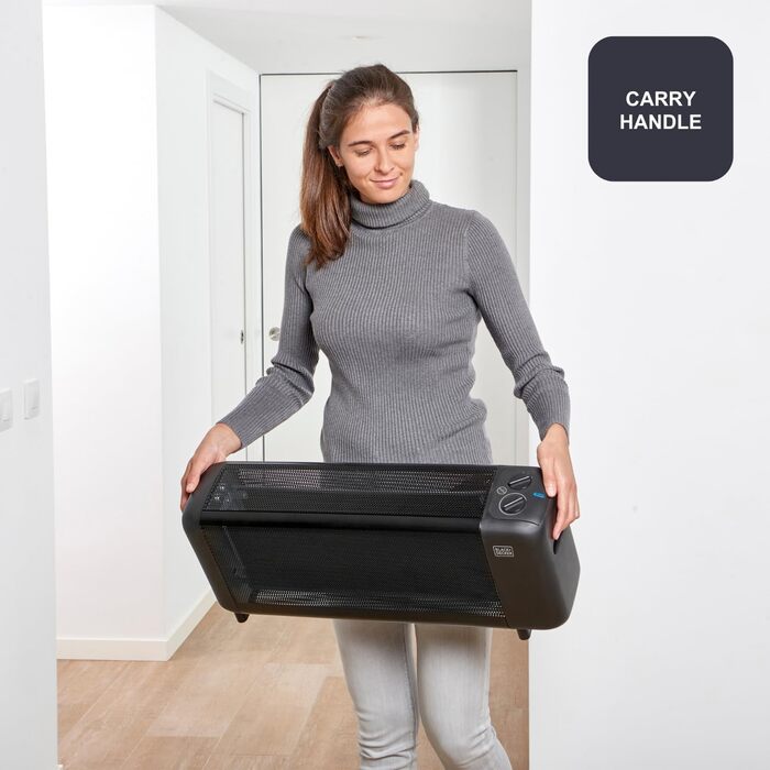 Радіатор масляний BLACK+DECKER BXRA2300E, 1500W, чорний, з мікрокерамікою