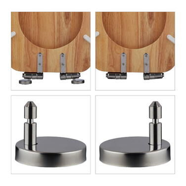 Relaxdays Toilet Seat with Soft-Close Mechanism