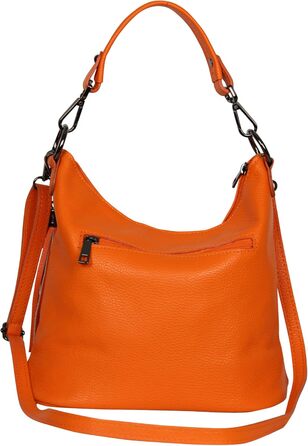 Сумка жіноча AmbraModa GLX09 з натуральної шкіри оранжевого кольору через плече