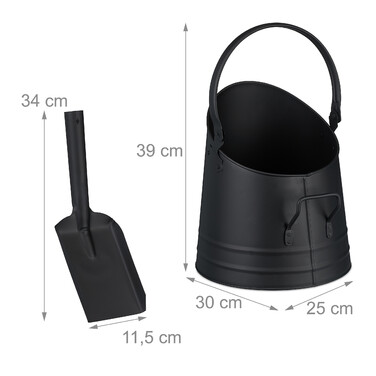 Relaxdays Charcoal Bucket with Shovel