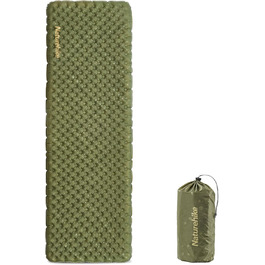 Naturehike килимок для кемпінгу Thermal 3.5R - ультралегкий, 4-сезонний (-6℃), самонадувний з надувною сумкою, високий R-значення, для зими, військовий зелений, прямокутний, XL
