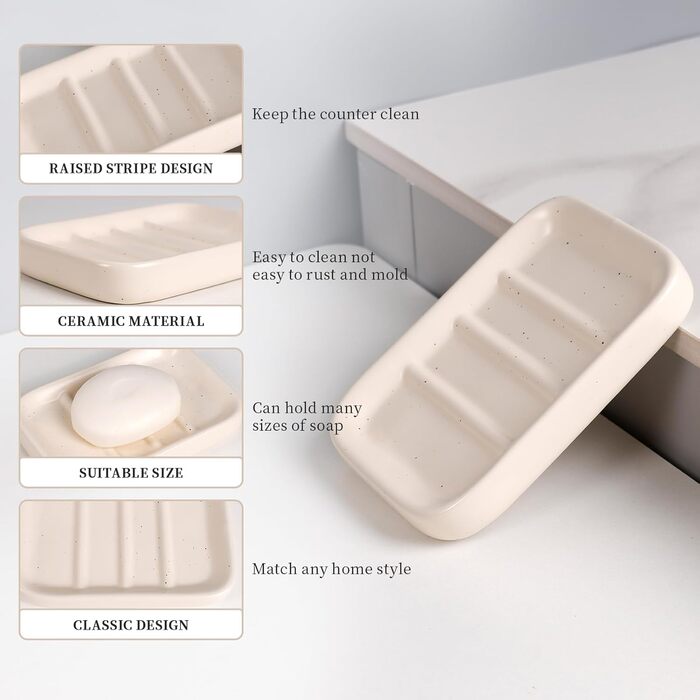 Набір для ванної кімнати з кераміки, 4 шт., аксесуари для ванної кімнати, органайзер з дозатором мила, мильниця, стакан для зубної щітки, контейнер для ватних паличок, преміум-декор для ванної кімнати, абрикосовий колір