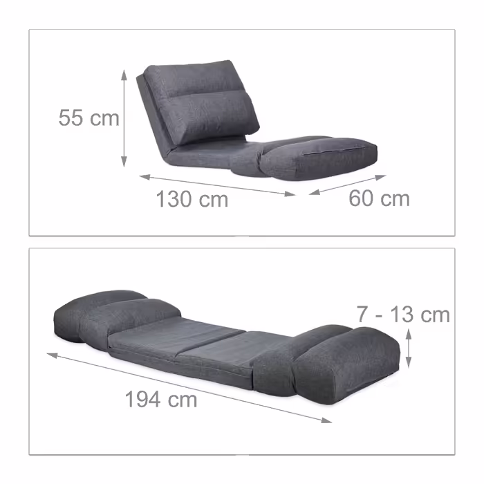Relaxdays Reclining Chair, Foldable