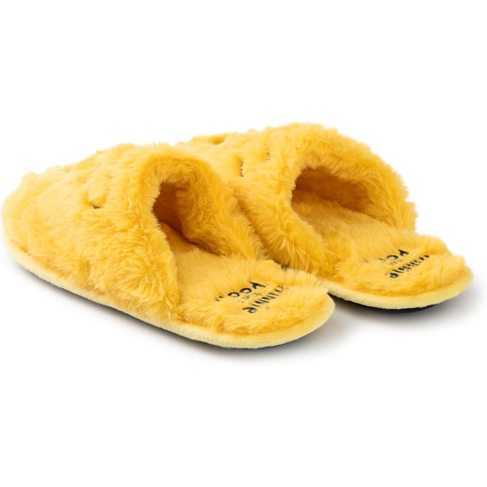 Жіночі домашні тапочки Disney Вінні-Пух | Теплі тапочки-пантолетки з ведмедиком Пух в жовтому кольорі | З вишитим обличчям персонажа для дорослих та підлітків 36/37 EU