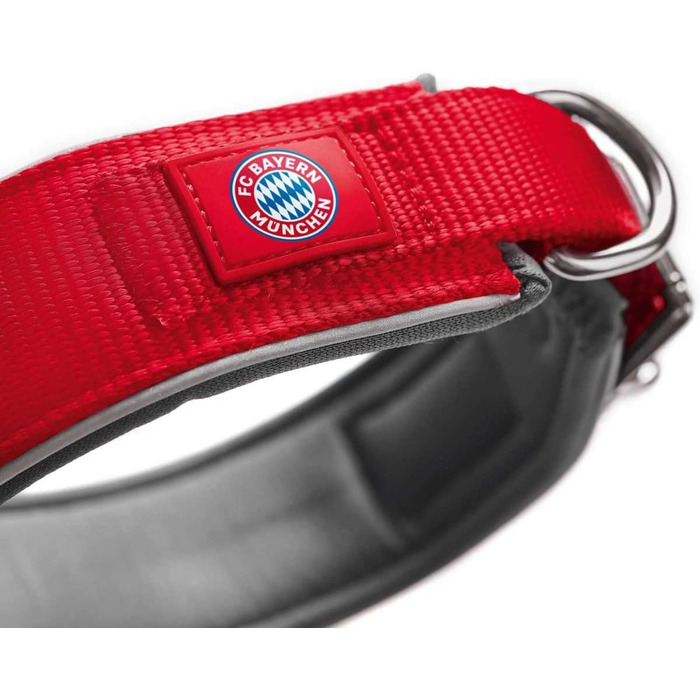 Нашийник для собак Hunter Neopren Reflect FC Bayern, L (60), червоний