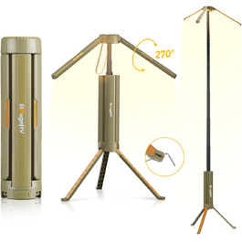BougeRV Camping Lantern with 15600mAh, Rechargeable Camping Light, Adjustable Height and Angle, 4000LM, IP54 Waterproof, Camping Lantern for Camping, Travel, Emergency