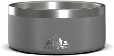 Миска для собак Hydrapeak, неслизька, з нержавіючої сталі, 907 мл / 1,8 л, різні розміри, 4 чашки, сірий (Графіт)