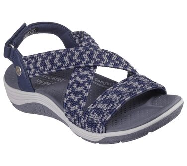 Skechers Martha Stewart Reggae Cup – Жіночі сандалі Coastal Trail, 38.5 EU, темно-сині з сірим