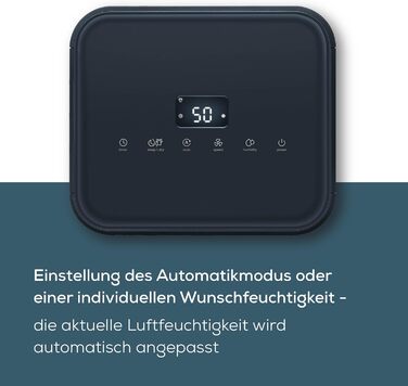 Електричний осушувач повітря Beurer LE 150: 12л/24г, осушувач для кімнати з функцією сушіння білизни, тихий нічний режим, захист від плісняви та запахів, бак 2л, до 30м2