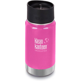 Klean Kanteen Wide Vacuum-Insulated Water Bottle with Cafe Cap 2.0 (355 ml, Wild Orchid)