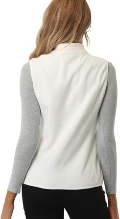 Жіноча флісова жилетка Fuinloth, легка, без рукавів, зі стійким коміром та кишенями на блискавці, армійного кольору (3XL, слонова кістка)