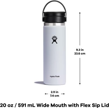Hydro Flask 20 oz Stainless Steel Coffee Flask - Vacuum Insulated, Leakproof with Flex Cap