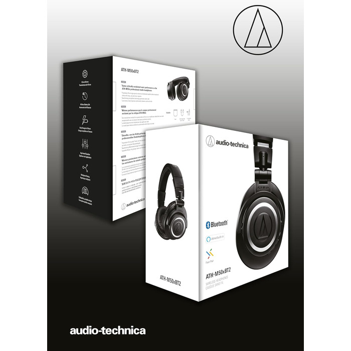 Навушники Audio-Technica M50xBT2 Bluetooth чорного кольору