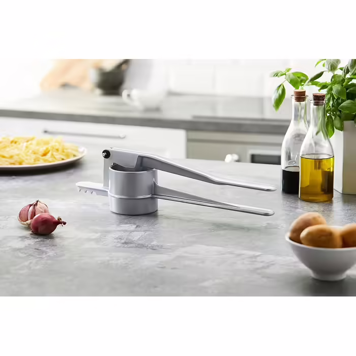 Westmark Spätzle/Potato Press, With Round Perforation, Die-Cast Aluminum, Length: 41 cm, Spätzle Press, Silver, 61102260
