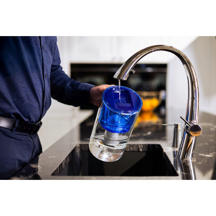 Скляний фільтр-кувшин Wessper D2 BOROSILICATE 3л, синій + 4 фільтри