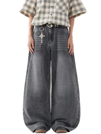 Чоловічі джинси Zewool Baggy Hip Hop широкого крою, сірі (H10 Grau, S) - вуличний стиль, скейтерські джинси