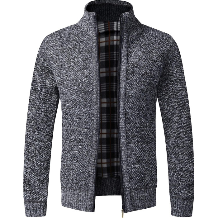 Кардиган чоловічий GESTORE: в'язаний, флісовий, в стилі Тратенджаке, сірий (3XL, темно-сірий)