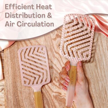 Щітка для волосся Lily England Lockenbürste для створення локонів та розплутування - безболісна щітка для мокрого та сухого волосся з гнучкими щетинками - ідеальна для жінок з кучерявим волоссям 3c-4c, золото (світло-рожевий)