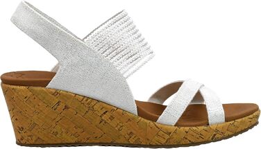 Skechers Beverlee - Бежеві кеди-платформа жіночі (40 EU, Natural Nat)