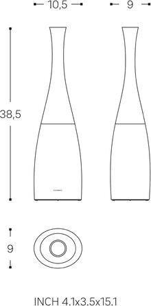 Мінімалістична щітка для унітазу COSMIC SAKU в скандинавському стилі з пластику та смоли. Тримач для щітки для унітазу чорного кольору матового.