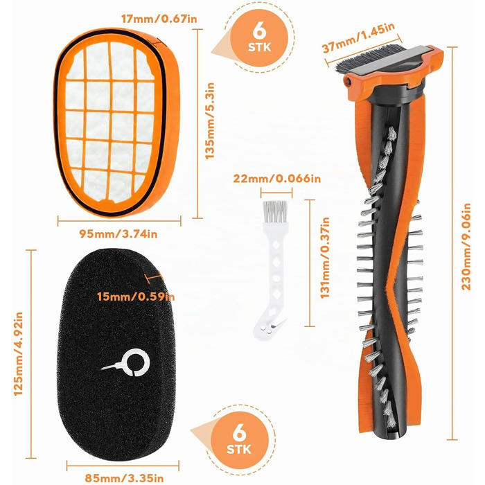 Набір фільтрів для пилососа Philips SpeedPro FC5005/01, 6 шт.