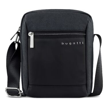 Чоловіча сумка Bugatti Era на плече з відділенням для планшета - Meenger Bag, Кур'єрська сумка (Антрацит Xs, XS)