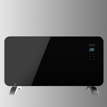 Конвектор Cecotec Ready Warm 6670 Crystal Connection з підсвічуванням, 1000 Вт, WiFi, термостат, таймер, для ванної кімнати (IP24), безшумний, чорний