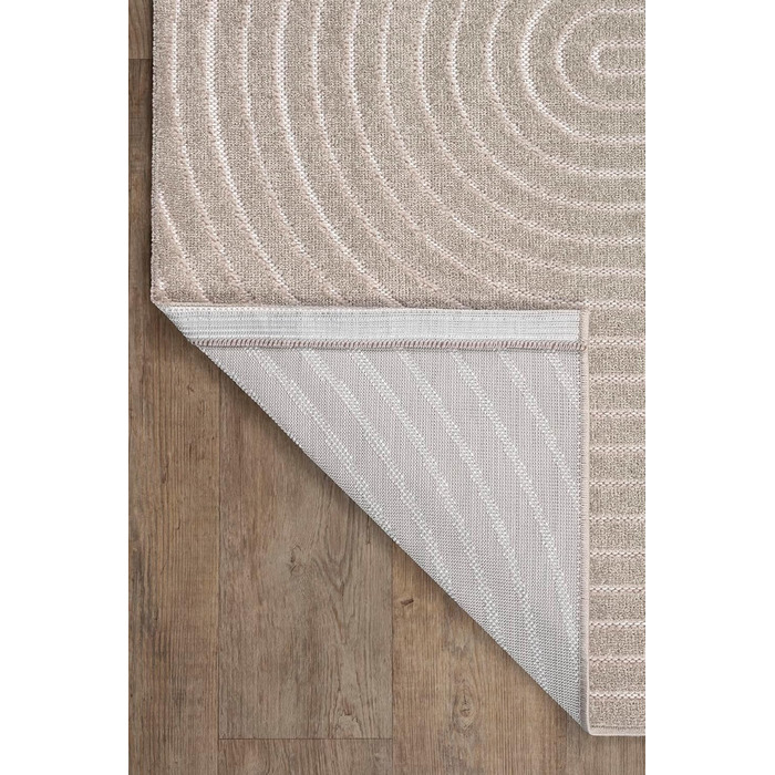 Килим Santo Plus для вітальні та спальні: якісний, легкий у догляді, довговічний, сучасний дизайн, підходить для вулиці, кремовий (300 x 400 см)