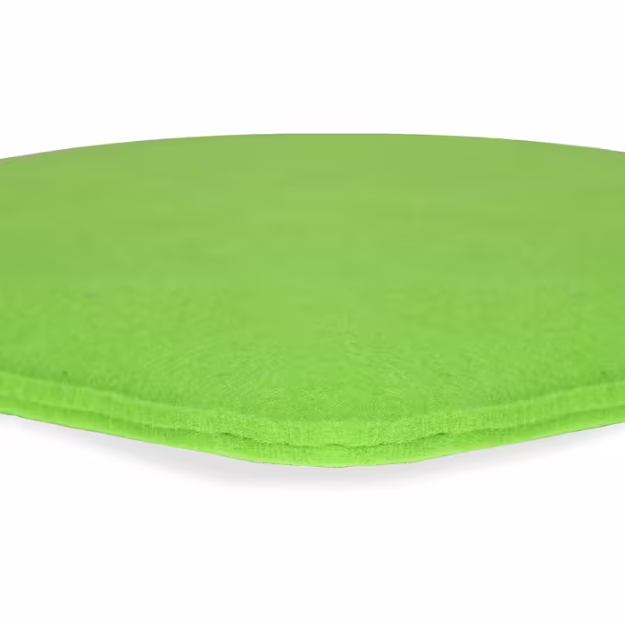 sunnypillow 4-Piece Chair Cushions Made of Felt, Round Cushions Ø 36cm | Seat Cushion for Bench and Chair | Indoor/Outdoor | Chair Cushions Felt Cushions Fur | Green
