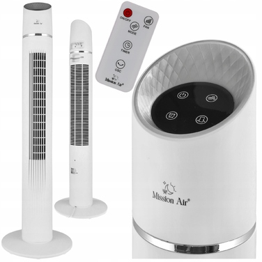 Колонний вентилятор Mission Air TOWER FAN XL, білий