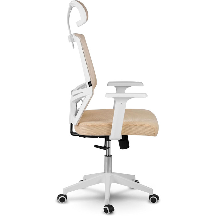 Офісний стіл Rotar - ергономічне крісло для офісу з регулюванням висоти, зручне та практичне, з дихаючою тканиною, стабільна конструкція, 67 x 65 x 125 см, колір бежевий