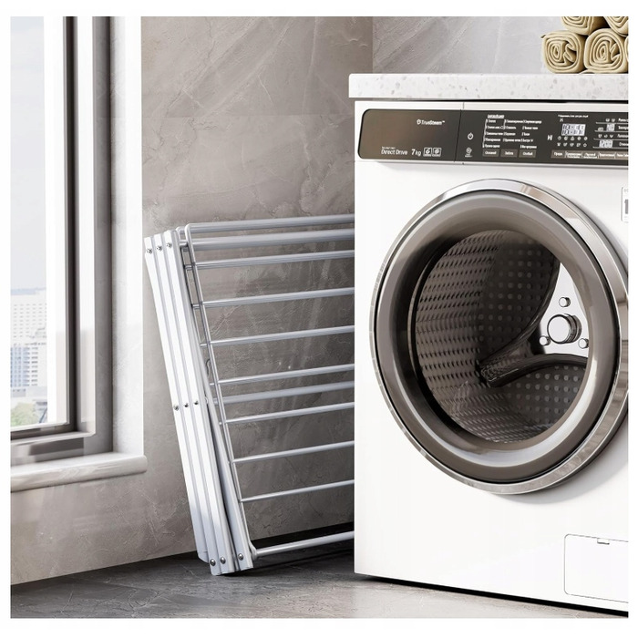 Металева складана сушарка для одягу, 3 рівні, біла — зручність у кожній деталі