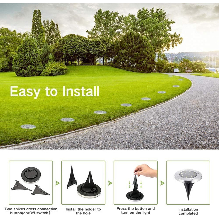 Joomer Solar Ground Lights - Set of 12