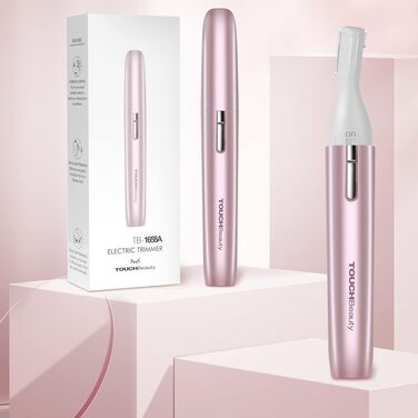 TOUCHBeauty Тріммер для тіла та обличчя AG-1658W (білий/рожевий) - професійний набір для догляду за обличчям та тілом
