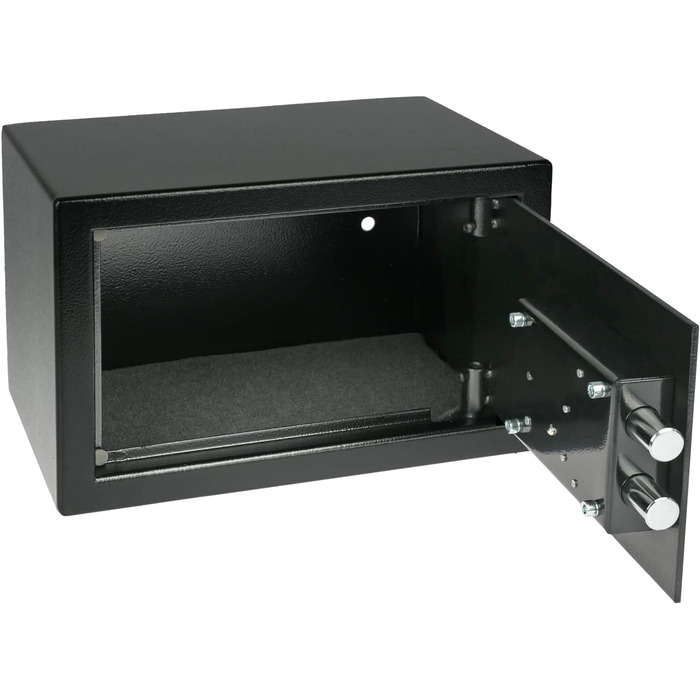 Меблевий сейф HMF 49200-02 Safe Tresor з ключем, чорний, 31x20x20 см
