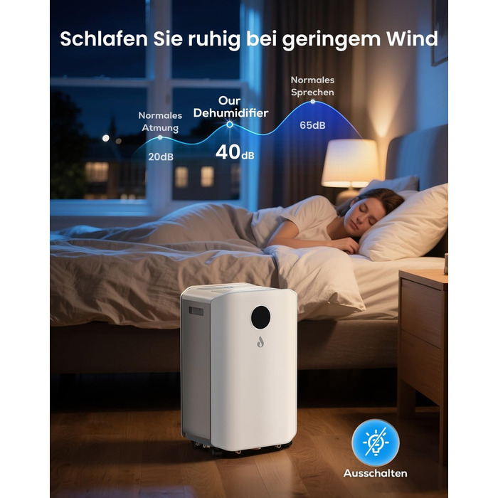 Електричний осушувач повітря 20л/день з цифровим дисплеєм, таймером та підключенням до каналізації. Для квартири, підвалу, вітальні.