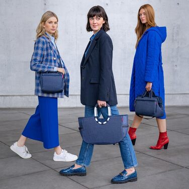 Reisenthel Loopshopper-OS4113 Bag Herringbone dark blue M
