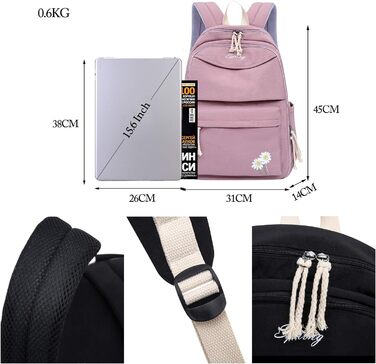 Рюкзак FANDARE для школи, подорожей та повсякденного використання (Lila)