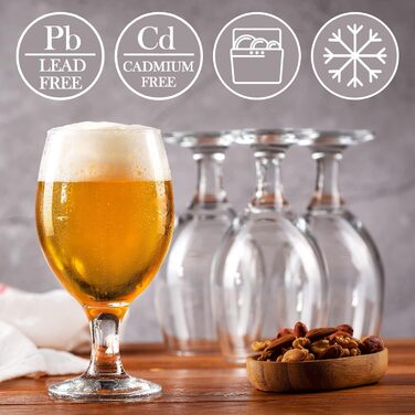 Volarium CRYSTALIA Luxus: Набір з 6 келихів для пива, 400 мл, без свинцю, келихи для крафтового пива, IPA, бельгійського стилю