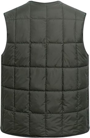 Чоловіча степкова жилетка з коміром-стійкою, тепла зимова жилетка з цупкою тканиною, з блискавкою, водонепроникна, без рукавів, для активного відпочинку (M, колір: зелений)