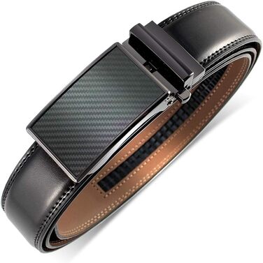 Чоловічий шкіряний ремінь DOOPAI з автоматичною застібкою, 35 мм, регульований розмір, без отворів. Білий/Чорний, 115-135 см